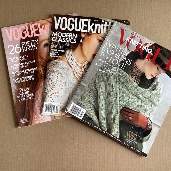 VOGUE Knitting International Magazines Lot of 3 Winter 2019/20 Fall ‘12 Fall ‘15 - Picture 1 of 15
